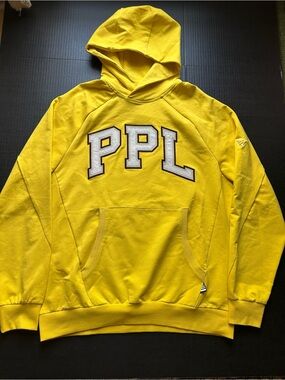 Paper Planes Men's Yellow Hooded Sweatshirt XL